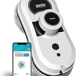 Gladwell, Gecko Robot Window Cleaner, Smart Glass Cleaning Robotic Technology App and Remote, Powered Washer for Table High Windows Ceiling Magnetic Automatic, Outdoor Indoor, White-picture-11