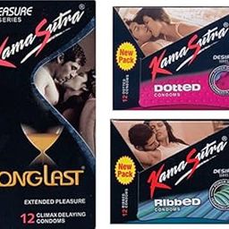KamaSutra Ribbed, Longlast, Dotted Condom (36S)-Set of 3-picture-6