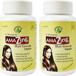 Bhargav Ayurveda I Amazing hair Capsule | Hair Growth | Arrest Hair Falls | Prevent Premature Graying | Regrow Scalp Hair | Strengthen Hair | Dense & Black Hairs | Nourishes Follicles |60 Capsules (Pack of 3)-image-7