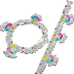 Indian Traditional Multi Color Thick Heavy Design Anklet Payal For Women & Girl (Pack of 2)-image-56