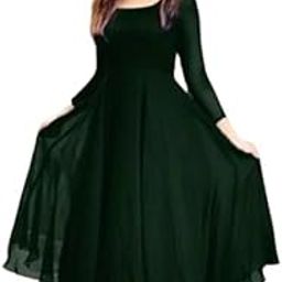 Designer Georgette Gown for Women winekoti_PLAINGREEN_-picture-29