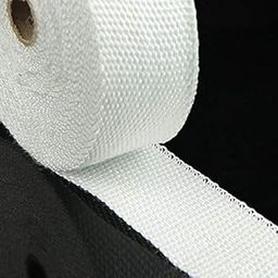 Guance Glasswool White Silencer Wrap,Exhaust Heat Shield with 2 Clamp 10 Meter Length for for Royal Enfield Standard 350 BS4 Model-3