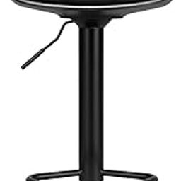 NU INVENTION Bar Stools Swivel Barstools with Footrest and Ergonomic PP Back, Counter Height Adjustable Modern Counter Stools for Kitchen, Black-image-9