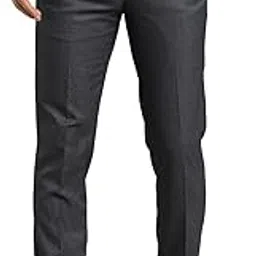 turtle Men Navy Blue Ultra Slim Fit Flat Front Polyviscose Formal Trouser||Men's Formal Trouser-picture-19