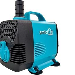 amiciFlo 55W Submersible Water Pump, Pure Copper Winding Motor with 2* Nozzles 2m Long Power Cord for DIY Fountains Aquarium (1500LPH, 3.5m)-0