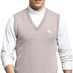 Men's Wool Sleeveless Sweater | V-Neck | Regular Fit| Solid Pattern |Warm & Stylish Pullover Cardigan for Men-image-20