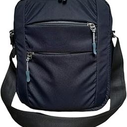 Kismat Bazar Travel Sling Bag for Men Rome Crossbody Shoulder side bag for iPad/10 inch Tablet with Many Zipper Pocket (Black)-image-36