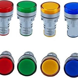 POWER Corded Electric Led Panel Indicator 230V 22Mm Plastic (1 Set Rgyb), Multi-coloured-image-7