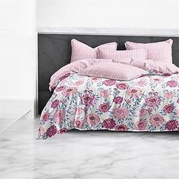 Aramya Home 220 GSM Double Bed Reversible AC Comforter/Blanket/Quilt/Duvets for All Season (230X230 cm, Champagne Pink & White)-image-94