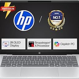 HP OmniBook 5 QC Snapdragon X1-26-100 Next Gen AI Laptop, (16GB LPDDR5x, 1TB SSD), 2K,14''/35.6cm OLED, Win11,Office24, Silver,1.35kg, FHD Camera w/Privacy Shutter, Backlit, he0015QU-image-20