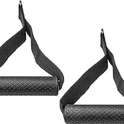 USI UNIVERSAL Cable Machine Attachment, SGAH Strap Exercise Handle LAT Pulldown Attachments For Home Gym, Triceps Pull Down Attachment, Cable Machine Accessories for Home Gym (Black- Pack of 2)-image-32