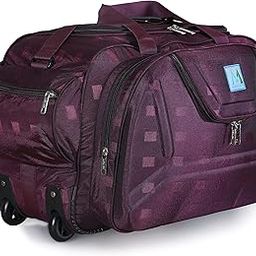 Epochbox Polyester 55 litres Waterproof Strolley Duffle Bag- 2 Wheels - Luggage Bag (Wine)-image-20
