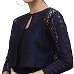 Women Black Solid Shrug-image-51
