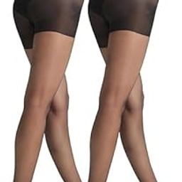 RiddhiTrade Ultra Sheer Pantyhose for Women Control Top Tights Shaping Nylon Support Stockings Black-image-20