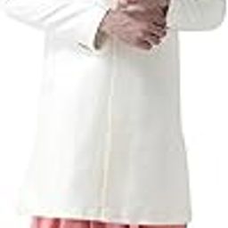 Men's Indo-Western Sherwani Dhoti Set, White Jacquard Woven Design Regular Fit Mandarin Collar Long Sleeves-image-22