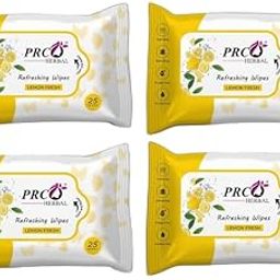 PRC Herbal Wet & Facial Wipes (Lemon Fresh) - 4 Packs for Clean & Refreshed Skin-image-87