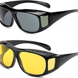 Night Driving Polarized HD Vision Glasses for Men Women Anti Glare 100% UV Protected Goggles Sunglasses For Night Bike Riding Car driving Glasses (Style 2)-image-90