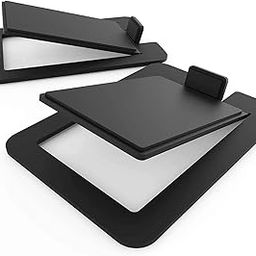 Techzere Desktop Speaker Stands 1 Pair for External Sound System Monitors or Computer Speakers - Home Office or Gaming Desk NQ364A (Black)-24