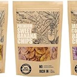 FLAVORS OF KERALA (FOK) Combo Banana Chips in Coconut Oil - 600 Grams | Sweet Banana Chips 600 Grams | Jaggery Coated Banana Chips (Sharkara Varatti | Upperi) 700 Grams-image-35