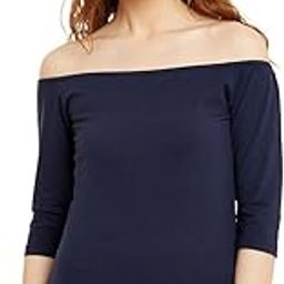 Navy Blue Color Off Shoulder Cotton Top for Women-26