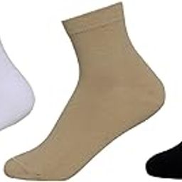 Women's Ankle Combed Cotton Length Plain Socks (Free Size) Pack of 3-picture-25