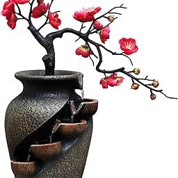 LOOM TREE® Waterfall Fountain Indoor Flower Vase Design for Landscape Home Office Decor | Home Decor | Indoor Fountains-image-55