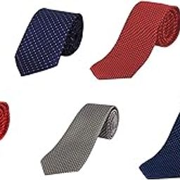 Alcove Men's Pack Of 7 Tie Combo For Formal Occasions (2.75'' Broad at base, Multicolor, Set Of 7)-image-11