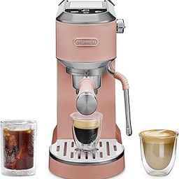 DeLonghi Dedica EC890 Compact Espresso machine - Stainless Steel Coffee Maker with Milk Frother Steam Wand- for Espresso, Cold brew, Hot and Iced Coffee, Cappuccinos, Latte and more (Rosé Pink)-image-29