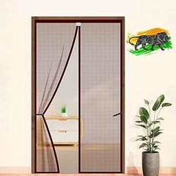 MARMIX Magnetic Mosquito Net for Door – Auto-Closing Insect Screen Curtain for All Door Types – Polyester Mesh Fly Screen with Strong Magnets (210x110 cm, Brown)-14