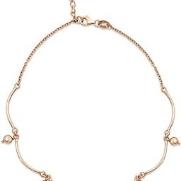 925 Sterling Silver Beads Drop Rose Gold Plating Hanging charm anklet (Single) | Gift for Women & Girls | With Certificate of Authenticity & 925 Stamp-22