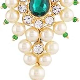 Fashions Maharashtrian Traditional Jewellery Gold Plated banu Nath shape Pearl Saree Safety Pin for Nauvari Saree Marathi Culture for Girls and Women-17