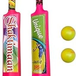 Vidhyapati 2 Bat-Ball Cricket Kit Combo for Kids | Cricket Kit for Kids | Boys & Girls Plastic Material | Colour - 2 Pink Combo | (Pack of 2 Bats) | Age 3+-image-56