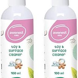 awenest Baby Toy and Surface Cleaner - 100% Plant-based, Fragrance Free, Natural, Safe, Allergen Free, Certified Toxin-free, for Baby Toys and more | Aloevera and Cardamom-35