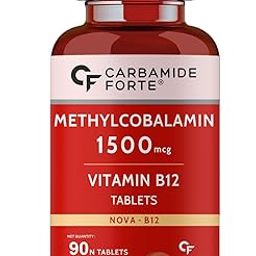 Carbamide Forte Vitamin B12 Tablets 1500 mcg -Active form of Methylcobalamin Vitamin B12 Supplements for Men & Women- 90 Veg Tablets-11