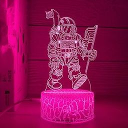 Jinnwell 3D Astronaut Night Light Lamp Illusion 7 Color Changing Touch Switch Table Desk Decoration Lamps Acrylic Flat ABS Base USB Cable Birthday Gift Toys-11