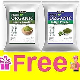 Ridhima Pure Organic Indigo Powder and Henna Powder Combo 100% Natural for Black Hair Color (100 + 100g=200g)-image-48