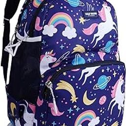 Beach Pre Nursery to Class 1st School Bag for girls Kids Water Resistant 3 Zips Stylish and Trendy Backpacks for Girls-10