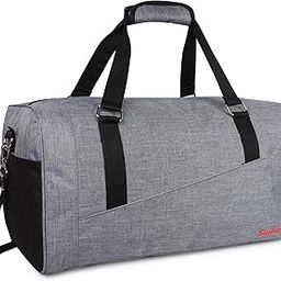 indigo Nylon Polyester 50 Litres 21 Inch unisex Air Travel Duffle bag with YKK Zippers and shoe compartment and Luggage Strap(Grey)-image-61