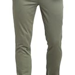 Men Cotton Olive Printed Narrow Fit Stretchable Casual Trousers-image-3