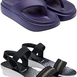 Extra Soft Classic Casual wear with Flexibility Technology Wedges Combo for Women's/Girl's(6112+1931)()-image-98