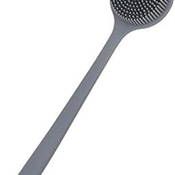 Soft Silicone Back Scrubber Shower Bath Brush with Long Handle | Flexible Bristles for Smooth Skin | Exfoliating Brush | Body Scrubber for Women, Men & Boys| for Body Wash & Bathing-image-74