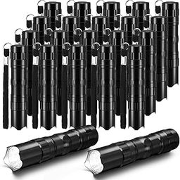 Tujoe 36 Pcs Mini Flashlights Bulk Bright Aluminum LED Handheld Torches with Lanyard Small LED Flashlights for Night Reading Emergency Hurricane Camping Hiking Party Favors (Black)-image-26