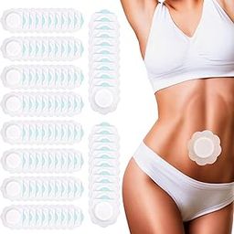 100PCS Castor Oil Patches for Belly Button, Castor Oil Pack Wrap, Castor Oil Pack Wrap for Tummy Castor Pack Wrap for Navel Patch Compress Belly Button Patch No Wash (Oil Not Included)-image-45