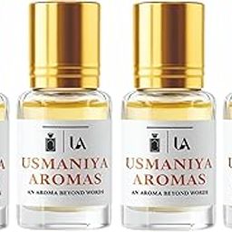 USMANIYAAROMAS-AN AROMA BEYOND WORDS Shanaya Blue Attar Perfume for Men & Women – 100% Natural Essential Oils 3Ml (Pack of 4)-image-44