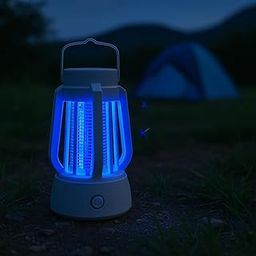 Bispy 2-in-1 Rechargeable Mosquito Killer Lamp with Night Light | Electric Bug Zapper Trap for Indoor & Outdoor Use | Silent, Portable & Safe Insect Trap for Home, Camping, Bedroom-image-89