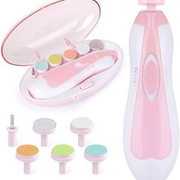 classic-hub Baby Nail Trimmer Filer for New Born Bay || Baby Nail Clippers with Light and 6 Grinding Heads || Safe Baby Nail File for Newborn to Toddler Toes and Fingernails (Multicolor) (Pack of 1)-5