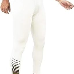 Men's Fitted Nylon Leggings (HTptdPANTcmp_White_M)-image-95