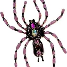 Spider Shape Brooch Pins Hat Clothes Decoration Accessories Spider Lapel Pin Pink-image-76
