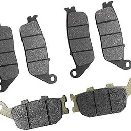 Jazzy Pearls®Semi-Metallic Front & Rear Brake Pads Set for CB 600 F CBR 600 F3| ATV Parts |3 Pairs (6 Pads) Brake Pads(FA196+FA196+FA174) Placement on Vehicle: Front and Rear-15