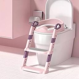 Skylofts Baby Potty Training Seat Potty seat for Kids 1-3 Years Potty Training Stair Potty Seat for Kids 2-5 Years (Pink)-image-9